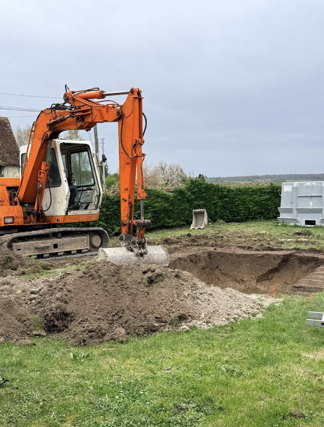 Excavation pour piscine à coque